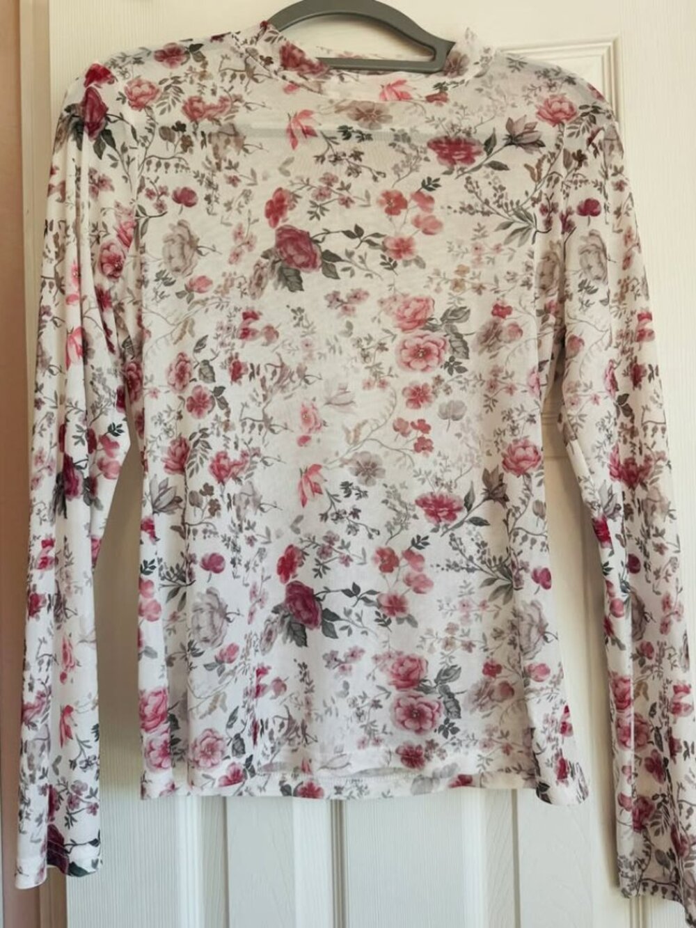 NEW SHEER Long Sleeve Floral Top (Large)